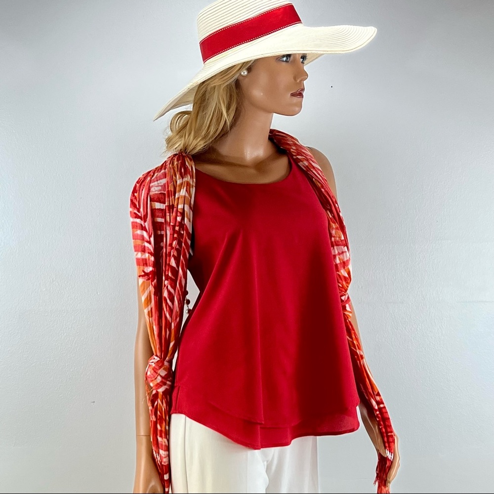 Red Loose Fit Sleeveless M NWOT